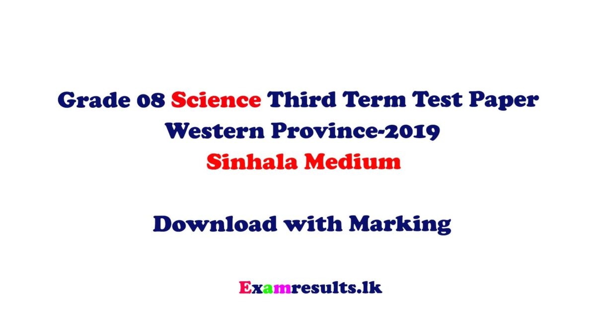 2019,science,sinhala,medium,grade8,western province