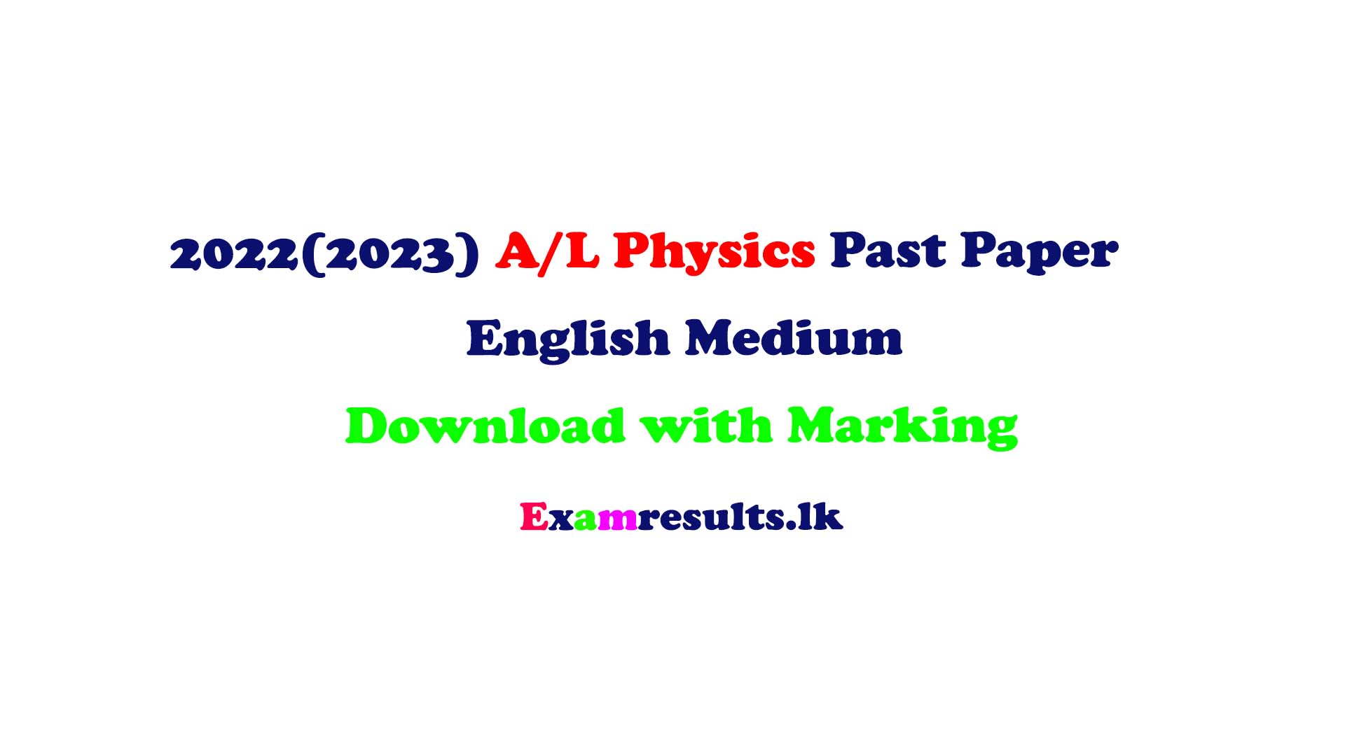 2022(2023) A/L Biology Past Paper In English Medium Download With ...