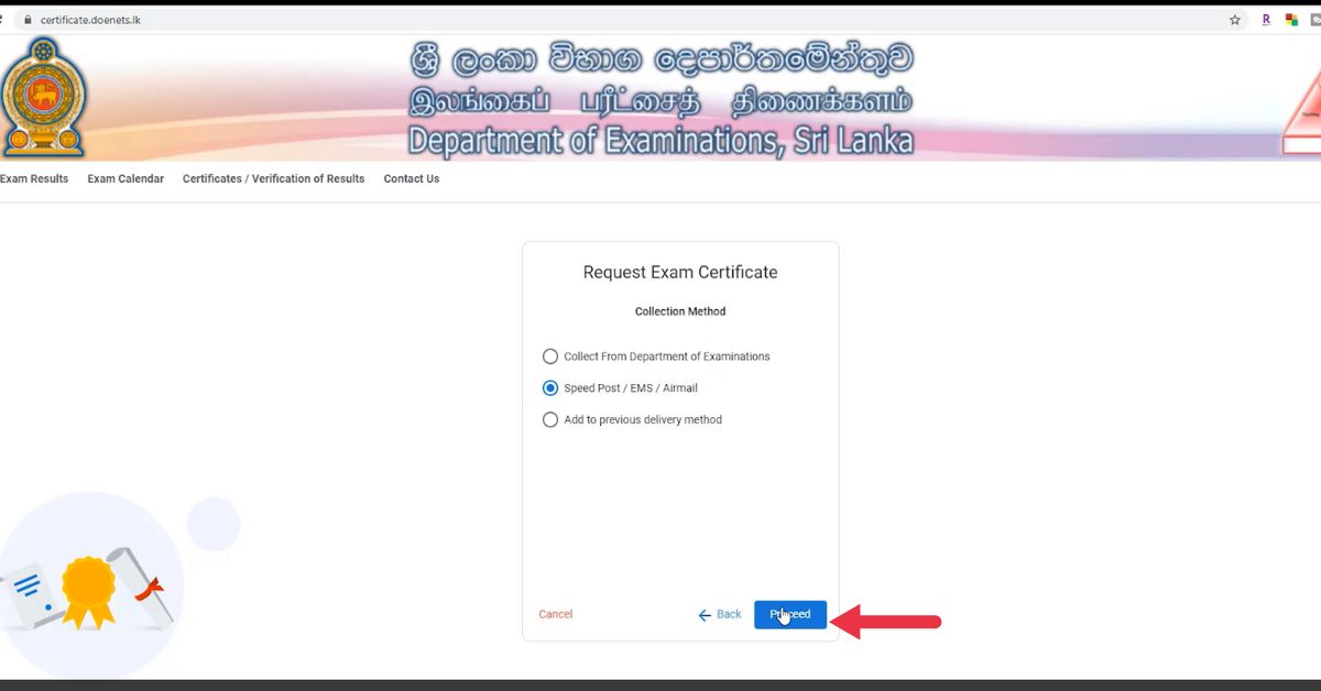 Request Examination Certificates Online Step‑by‑Step Guide - doenets.lk 9 9