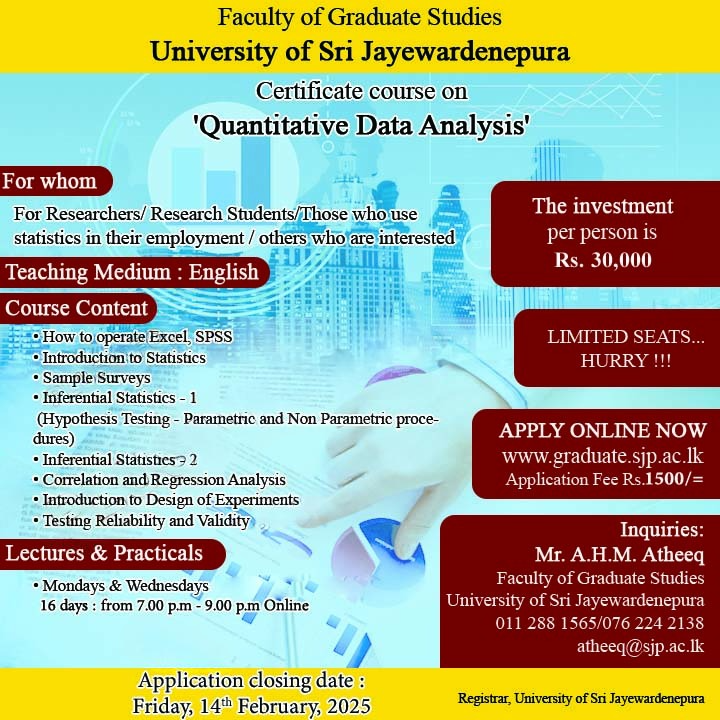 Certificate Course on Quantitative Data Analysis