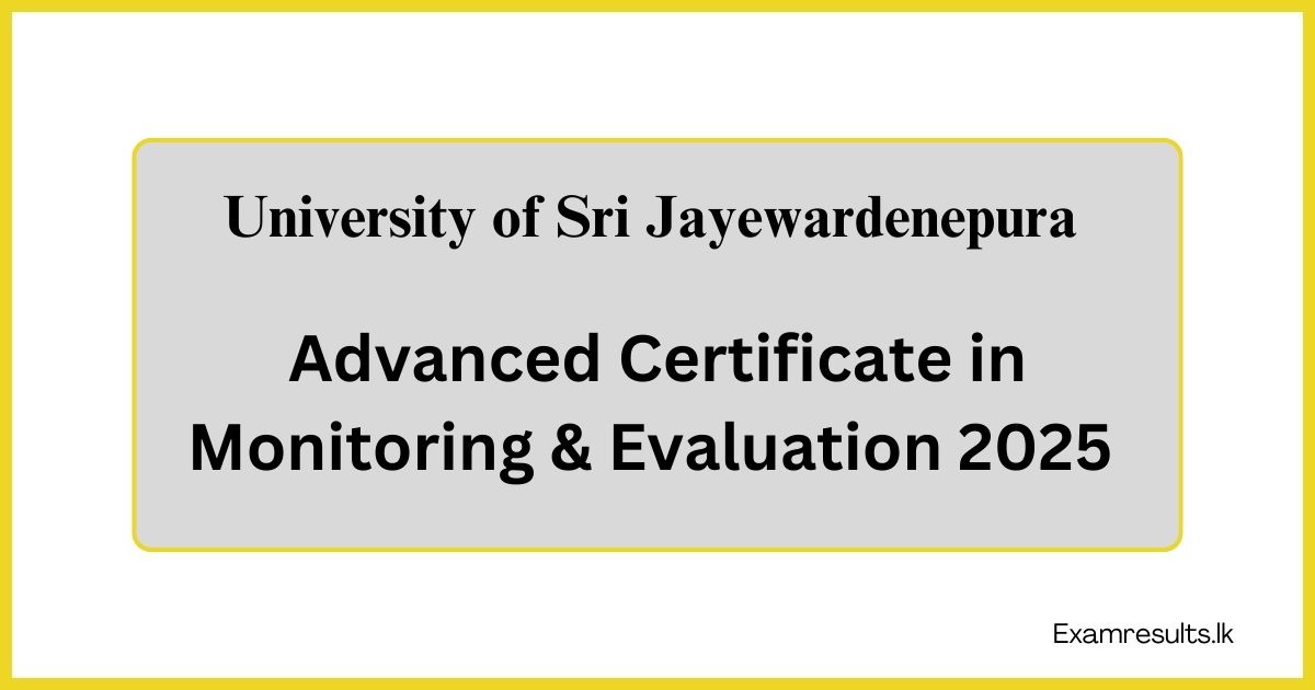 Advanced Certificate in Monitoring & Evaluation 2025