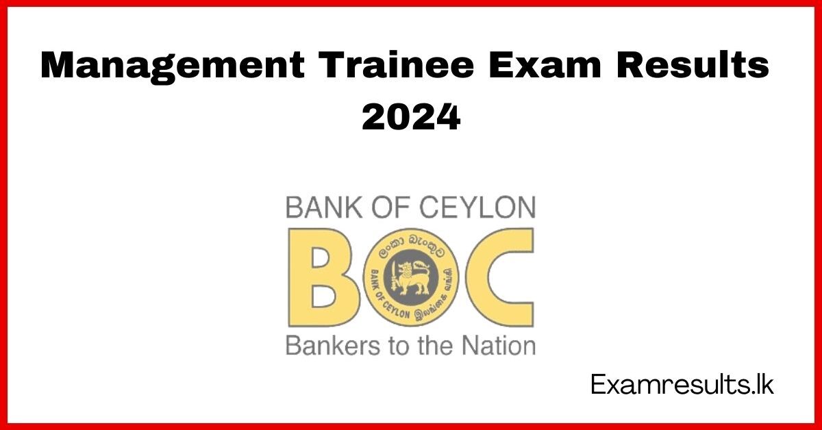 Management Trainee Exam Results 2024