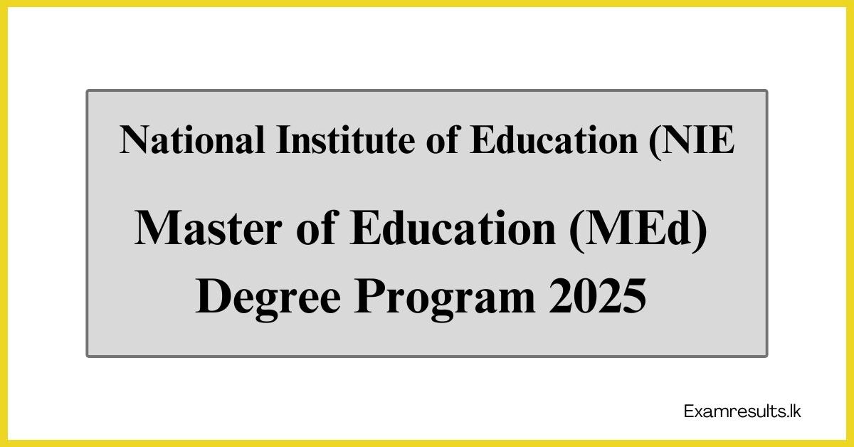 Master of Education (MEd) Degree Program 2025