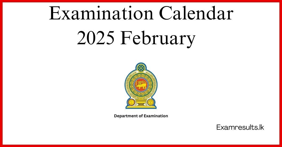 Exam calendar 2025 February