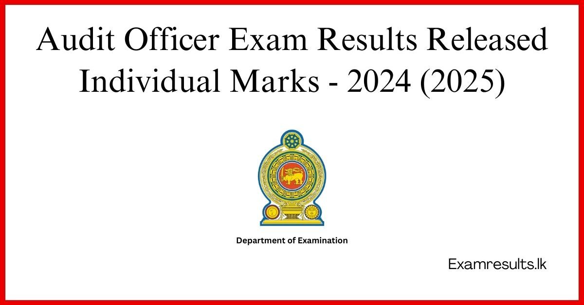 Audit Officer Exam Results Released