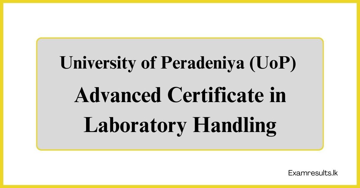 Advanced Certificate in Laboratory Handling