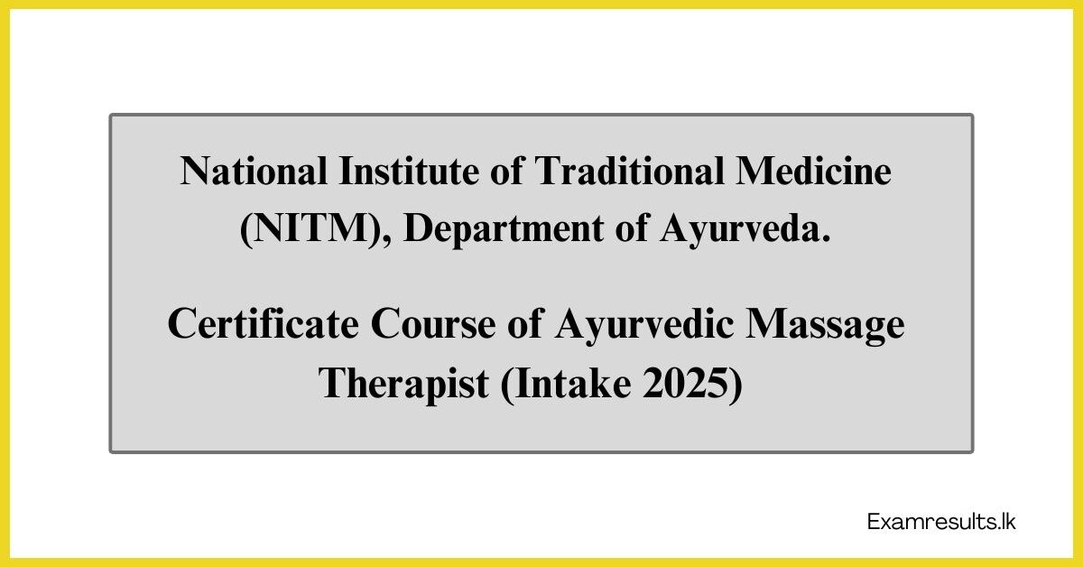 Certificate Course of Ayurvedic Massage Therapist (Intake 2025) 