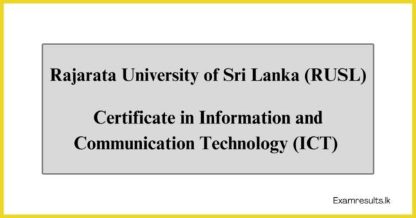 Certificate in Information and Communication Technology (ICT) 