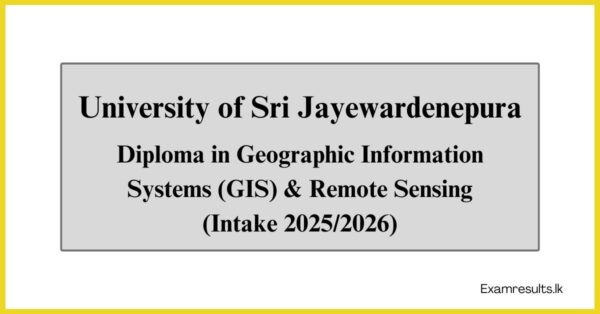 Diploma in Geographic Information Systems (GIS) & Remote Sensing (Intake 2025/2026)