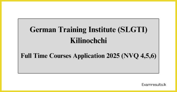 German Training Institute (SLGTI) Kilinochchi