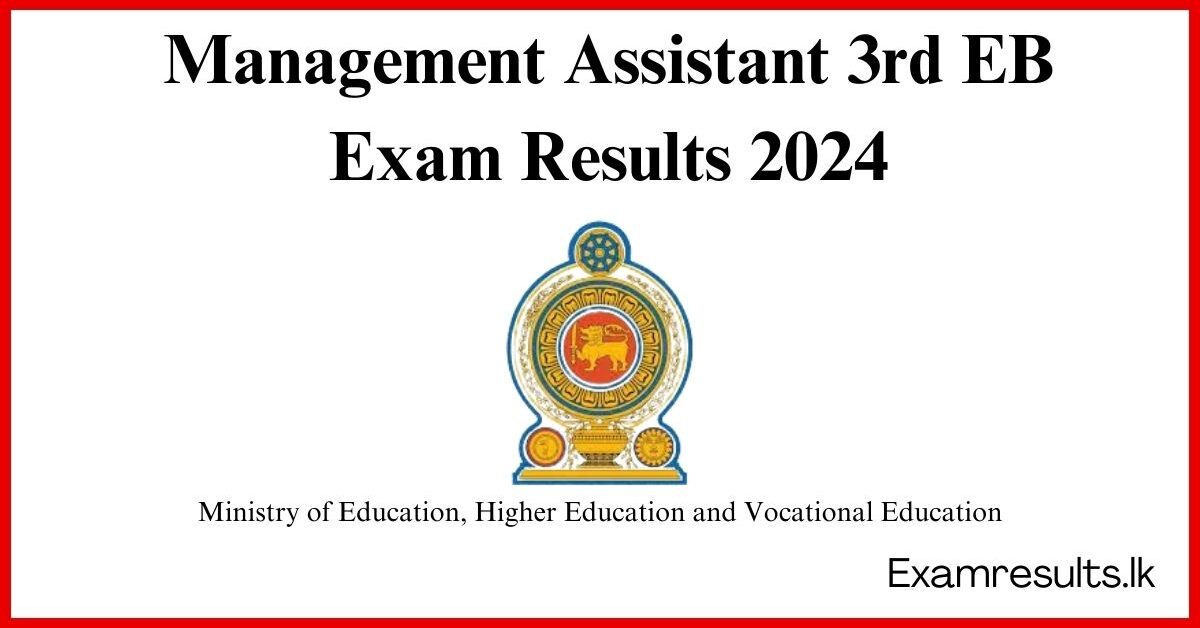 Management Assistant Exam Results 2024