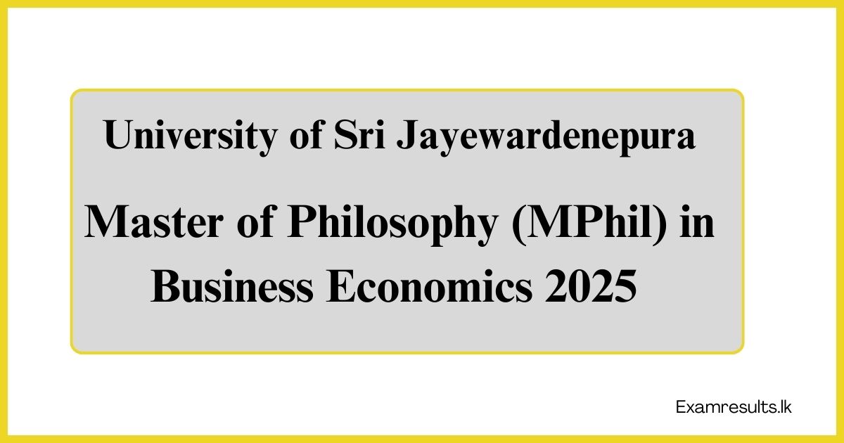 Master of Philosophy (MPhil) in Business Economics