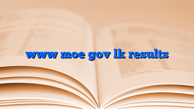www moe gov lk results